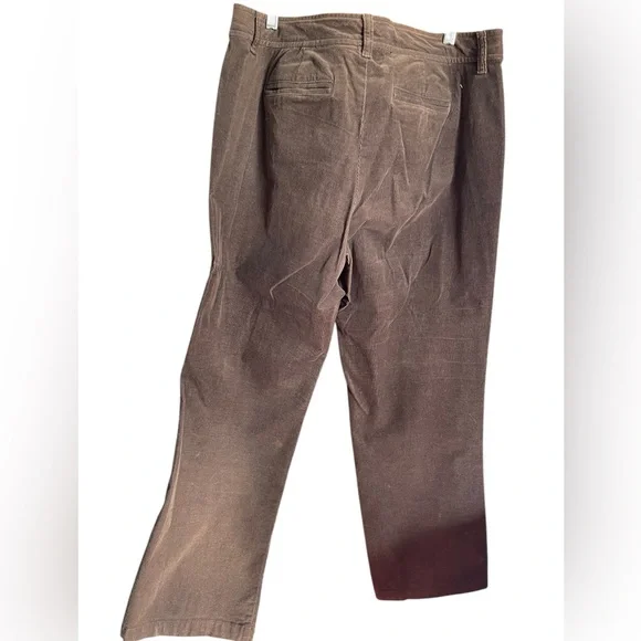 Charter Club Brown Corduroy Straight Leg Pants - Picture 2 of 3